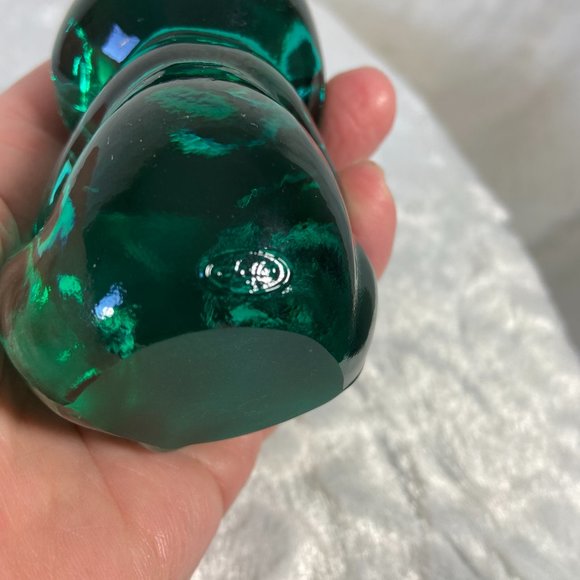 Vintage Fenton Art Glass Bear Figurine Emerald Jade Green Art Glass Fenton Bear - Picture 4 of 8